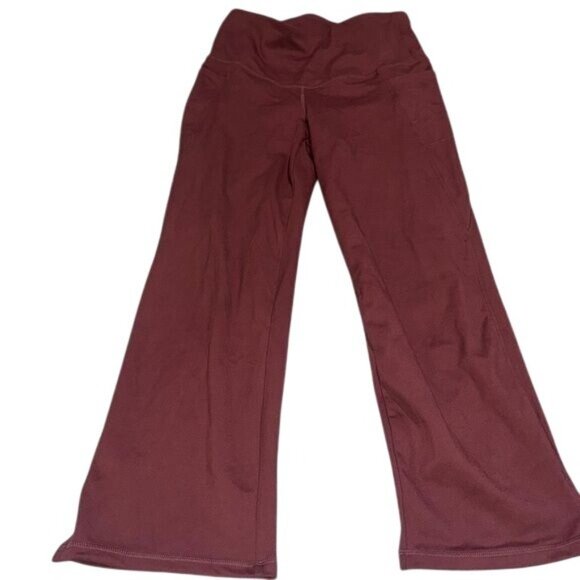 Jockey Womens Burgundy Flared Yoga Pants S - Picture 1 of 5